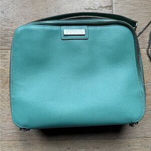 Lamberson Truex in Tiffany blue Case Travelling Make up real leather pricefirm!